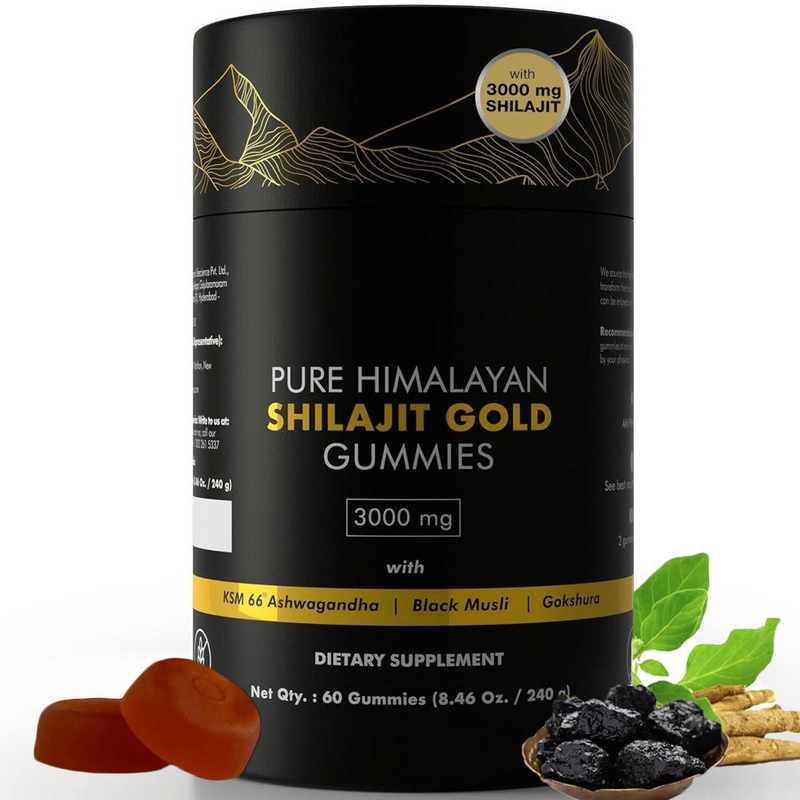 Pure Himalayan Shilajit Gummies with Ashwagandha & Gokshura